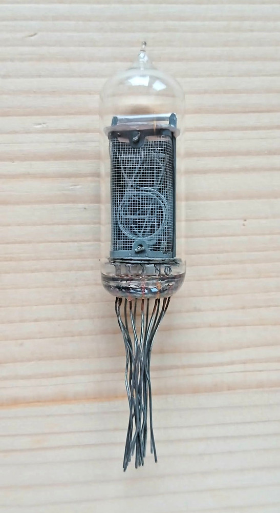 1 X IN-14 Soviet Nixie Tube. Fine Mesh. NOS.