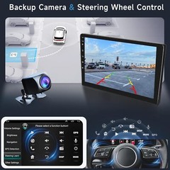 4+64GB Double 2 DIN 10.1” Android 15 Touch Screen Car Stereo Radio GPS WIFI RDS