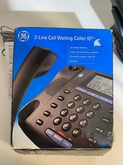 GE 2 Line Call Waiting Buisness Phone Black Desk Caller ID 29490GE2 Telephone