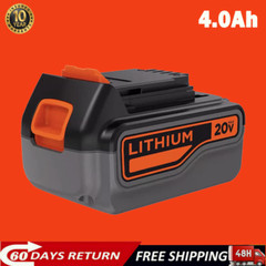 2PCS 20V For BLACK+DECKER LBXR20 5AH 3.8Ah 20 Volt LBXR20 LBX20 Lithium Battery