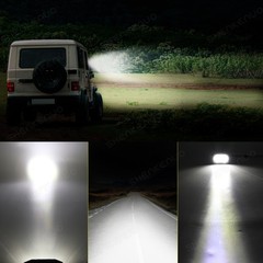 4inch 6000LM LED Work Pods Light Bar Spot Truck Offroad 4WD Driving Fog Lamp 2x