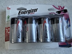 Energizer MAX D Batteries (8 Pack), D Cell Alkaline Batteries 12/2033