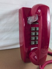 Cetis 25403 Scitec 2554E Wall Telephone – Red Emergency Hotel HAS MILD SCUFFS