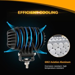 AUXBEAM 4″ 60W LED Work Light Bar Pods Spot Fog Driving Kit ATV Offroad + Wiring