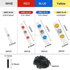 690 NEW Solder Sleeve Seal Heat Shrink Butt Wire Connectors Terminals Waterproof
