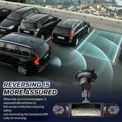 360° 4 Channel 1080P HD Car Dash Cam Front and Rear Inside Left Right + Camera