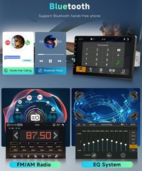 Radio Estereo De Pantalla Para Coche Carro GPS WiFi Tactil Single Din Bluetooth