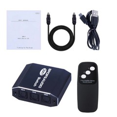 3 in 1out Aluminum Spdif Toslink Optical Digital Audio Splitter Switch Hub b