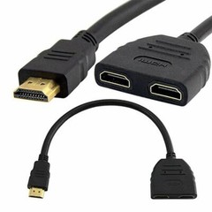 HDMI Port Male to Female 1 Input 2 Output Splitter Cable Adapter Converter 1080P