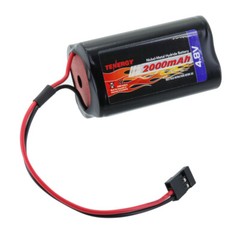 Tenergy NiMH 4.8V or 6V 2000mAh RC Receiver Battery Packs With Hitec Connector