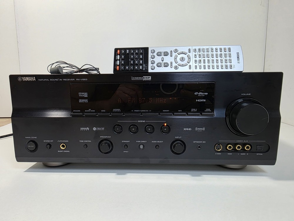 Yamaha RX-V663 7.2 Channel Natural,HDMI, Sound Home Theater Stereo AV Receiver