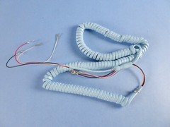 WESTERN ELECTRIC BLUE TELEPHONE HANDSET HARDWIRED COIL CORD 32″