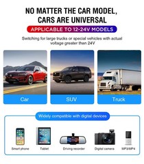 Wireless Hands-free Easy-to-use Durable ABS-made Car Bluetooth MP3 Ambient Light