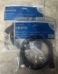 2 Pack 6FT HIGH SPEED HDMI Cable with ETHERNET 4K for PC LAPTOP BLURAY PS3/4/5