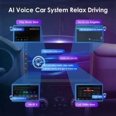 6GB+128GB QLED 10.1″ 2DIN Car Stereo Radio Carplay Android 8-core GPS WIFI SALE
