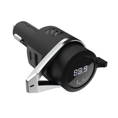 Scosche Bluetooth Power Delivery FM Transmitter 12W USB-A and 18W USB-C – Black
