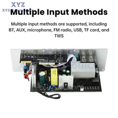 DC 24V AC110-220V Bluetooth Amplifier Board 2.1Channel 100W+100W+200W high-power