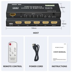 8K 60Hz HDMI2.1 3×1 4×1 5×1 Video Switch 4K 120Hz HDMI Switch HDR 3 4 5 in 1 Out