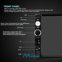 7″ Bluetooth Touch Screen 2DIN Car Stereo Radio Multi Media MP5 Player+Rear Cam