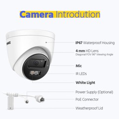 ANNKE 4K POE Audio Security Camera System 16CH NVR Color Night Human Detection
