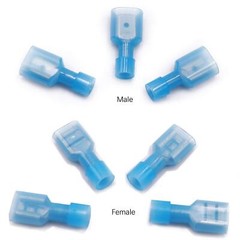 500X Insulated Female Male Spade Crimp Terminal Quick Disconnect Wire Connectors
