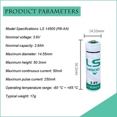 12X for LS 14500 LS14500 AA 3.6V Lithium Battery. US STOCK!