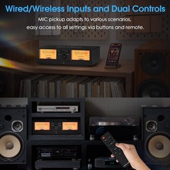 VU3 PRO Dual Analog VU Meter, 2-Way Amplifier Switch, Speaker Selector, Amp A…