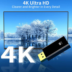 4K DisplayPort to HDMI Adapter 2-Pack,24K Gold Plated Uni-Directional Display P