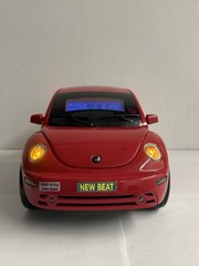 Sharper Image VW Beetle CD Player Radio Tested Working Alarm Clock Red Car GT113