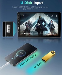 Radio Estereo De Pantalla Para Coche Carro GPS WiFi Tactil Single Din Bluetooth