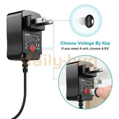 12W 3V-12V Universal AC Adapter Power Supply Wall Charger Cord for DC Charger US