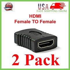 2X HDMI Female to Female Coupler Connector Extender Adapter Cable HDTV 1080P 4K