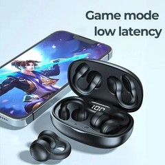 Open Ear Bone Conduction Headphones Bluetooth 5.3 Wireless Clip On Earbuds Adult