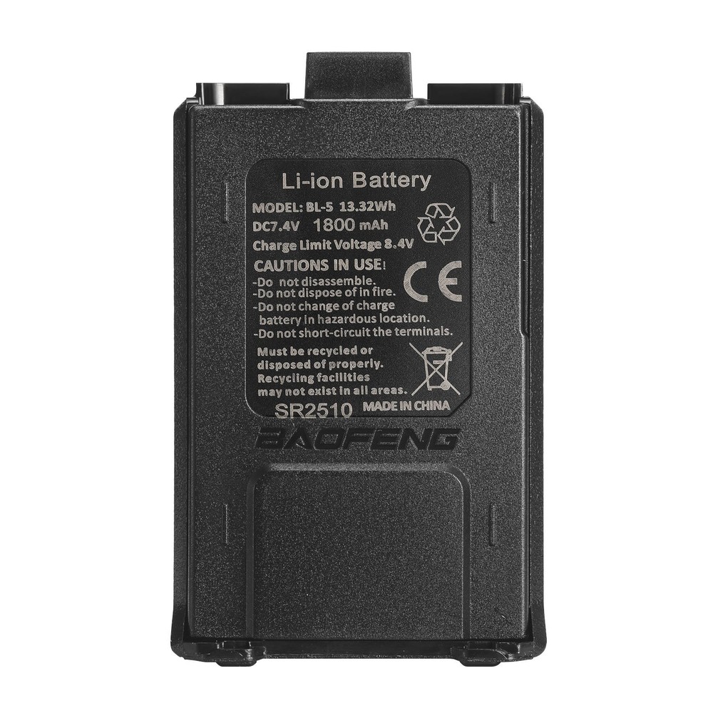 Baofeng BL-5 1800mAh Battery | USB-C Charging Port | For UV-5R Series
