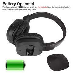 Stereo Foldable Receiver Over-Ear Headphone uses 2 AAA batteries (Not included)