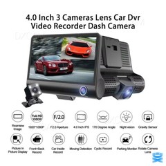 Dual Lens 4-Inch Screen Dash Cam HD 1080P Car DVR Rearview Video Recorder Camera