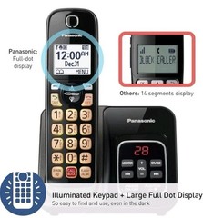 Panasonic Cordless Phone with Answering Machine, Advanced Call Black 2 Handsets