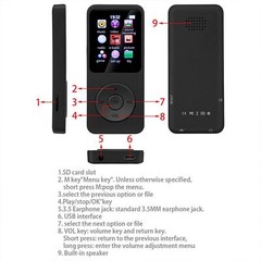 Support 128GB Bluetooth MP4/MP3 Lossless Music Player FM Radio Recorder Sports