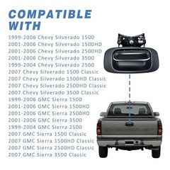 Upgraded Metal Tailgate Handle w/Improved Plastic Bezel Trim Rod Clips