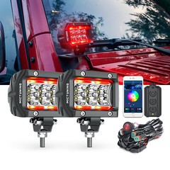 MICTUNING 5 inch 4″ LED Work Light LED Pods Spot Flood Offroad Driving Fog Lamps