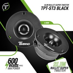 (2) 3.75″ SUPER TWEETER TIMPANO 300W TPT-ST3 BLACK BULLET 4 OHMS PRO AUDIO PAIR