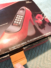 1987 Shoe Fashion Landline Phone, W/Original box & inst. Nice, Works. # SH-910