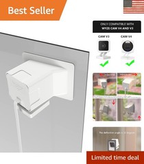 Versatile Angled Window Mount for Wyze Cam V4/V3 – Ideal for Multiple Surfaces
