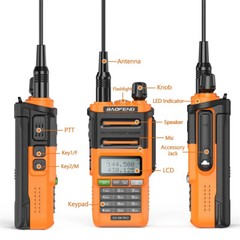 UV 9R PRO Walkies Talkie VHF UHF Dual-Band Two-way Radio 10W FM Ham Radios