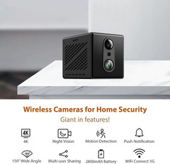 2026 5G Mini HD Security Camera – 100 Days Battery, Night Vision, Motion Detecti