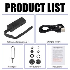 For Home/Office 4K Mini Security Camera Motion Detection DIY Mount WiFi Alerts