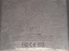 Apple Ipod 4th Generation Click Wheel 20gb ( Parts As Is Non Working)