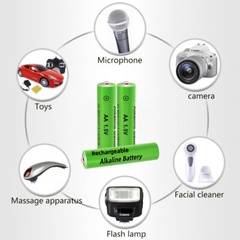 16PCS AA AAA Alkaline Batteries 3000mAh Rechargeable Battery 1.5V Smart Charger