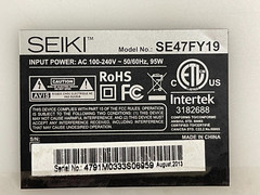 Seiki SE47FY19 Repair Parts Kit MIP500D-TF47, 890-PM0-4701, CV3393BH-F, 35J0788