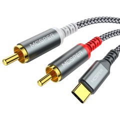 USB C to 2 RCA Audio Cable 6.6 Ft Type-C to RCA Male to Male Y RCA Splitter…